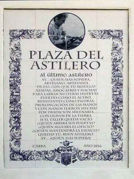 Inauguración de la Plaza del Astilero en Cabra